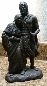 Vintage Sitting Bull und Squaw Statue 9,5" hoch - Bild 1 von 10