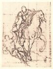 Tintoretto, Esquisse pour Un S.Martino, Impression Temps F3945, Vintage Imprimé