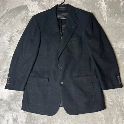 Brooks Brothers Blazer Jacket Men 40R Black Camel Hair Single Breasted Notch - Image 1 of 4