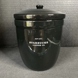 Starbucks Barista Abbey 2003 bote de café/tarro de galletas - negro con tapa - Imagen 1 de 12
