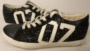 KIM & ZOZI Womens Shoes US 5 UK 2.5 Black Leather Glitter Suede 5365 - Picture 1 of 6