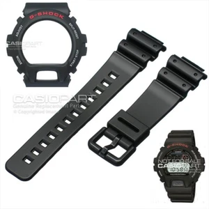 Genuine Casio Watch Band & Bezel Set G-Shock DW-6900 DW-6600 Black Strap & Shell - Picture 1 of 8