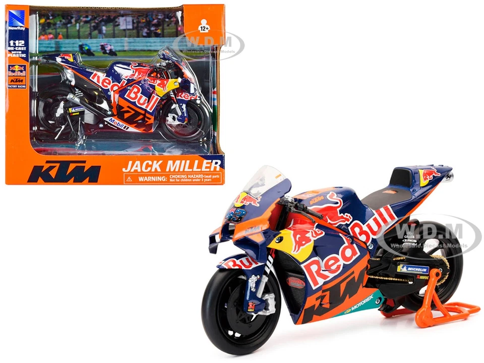 KTM RC16 #43 MILLER "RED BULL-KTM" MOTOGP 2023 1/12 MOTORCYCLE BY NEW RAY 58393 - Image 1 of 1