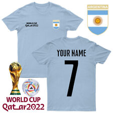 Argentina Football T-Shirt Personalised Kids T Shirt Tee #WC
