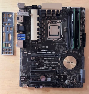 ASUS Z97-PRO(WiFi ac) MB Intel Z97 Core i5-4790K 16GB DDR3 LGA 1150 ATX w/ IO - Picture 1 of 5