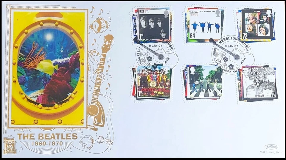 The Beatles UK 2007 FDC Limited Edition 1960-1970, #134 out of 500 - Image 1 of 1