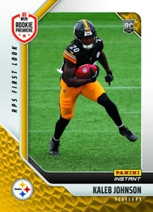 2025 Panini Instant NFL RPS FIRST LOOK 17 KALEB JOHNSON STEELERS ROOKIE IN HAND - Picture 1 of 1