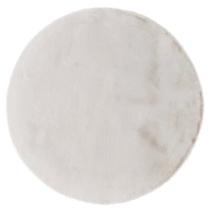 CAVELLO CREAM FAUX FUR SUPER SOFT SHAGGY ROUND RUG 180x180cm **NEW** - Picture 1 of 3