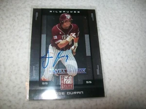 2008 ELITE RC JOSE DURAN AUTOGRAPH AUTO #56 TEXAS A&M AGGIES MILWAUKEE BREWERS - Picture 1 of 2