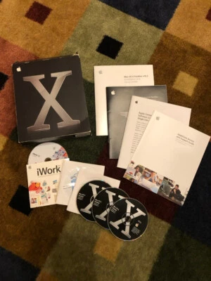  Vintage Apple Mac Macintosh OS X 10.3 Panther Computer Software Discs 1 2 3  - Image 1 of 4