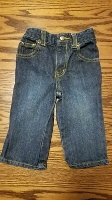 Green Dog Baby Boy 6-9 Months Denim Blue Jeans, Elastic Waist, EUC  - Image 1 of 4