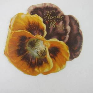 Victorian Trade Card Brochure Hoods Sarsaparilla Die-cut Pansy Quack Medicine - Picture 1 of 15