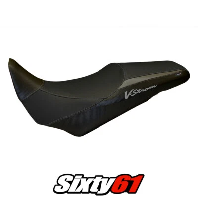 Cubierta de asiento Tappezzeria gris negro para Suzuki VStrom 1000 2014-2016 2017 2018 2019 Foto 1 de 4
