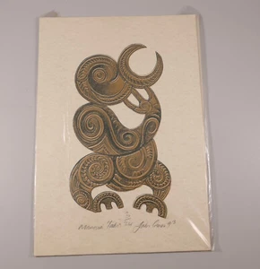 John Cross Art-Print Manaia -Tahi 1993 Maori Neuseeland *1935 - Bild 1 von 6