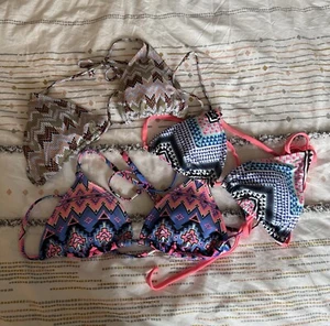Bundle of Swimsuit Triangle Tops Size Medium Various Brands Express B. Split - Picture 1 of 10
