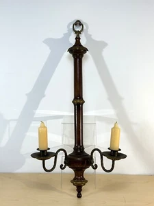 Vintage MCM Knob Creek 2 Candle Wall Sconce - Picture 1 of 24