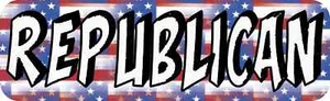 10in x 3in Republican Vinyl Sticker Car Truck Vehicle Bumper Decal - Picture 1 of 3