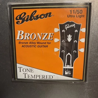 Gibson 原声吉他弦青铜钢化 11/50 超轻 G-200UL — 第 1/2 张图片