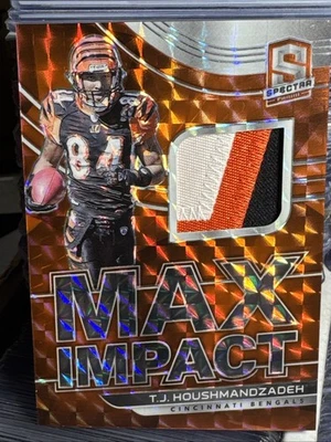 T.J. HOUSHMANDZADEH 09/10 Spectra 2021 3 Colored Patch Max Impact - Image 1 of 2