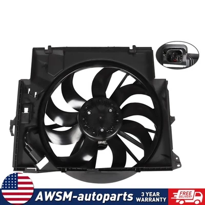 Radiator Cooling Fan 600W Fits BMW X1 2009-2016 2.0T BM3115116 17427545366 - Изображение 1 из 4