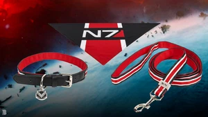 Bandana con correa para collar de perro The Mass Effect Deluxe N7 - Imagen 1 de 1