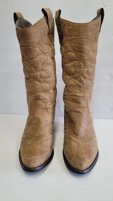 Botas vaqueras Pierre Dumas para mujer color tostado media pantorrilla talla 6 (leer) Foto 1 de 4