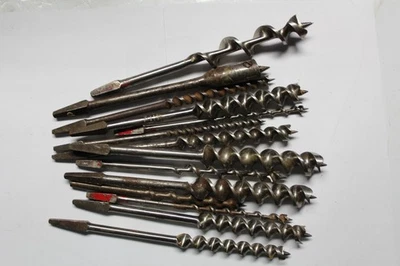 VINTAGE Russell Jennings DUNLAP Auger Drill Bits 14 PIECE LOT USA - Image 1 of 4