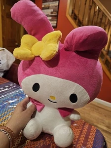 Sanrio MY MELODY Plush Backpack Hello Kitty & Friends Pink Yellow Bow 16” - Picture 1 of 3