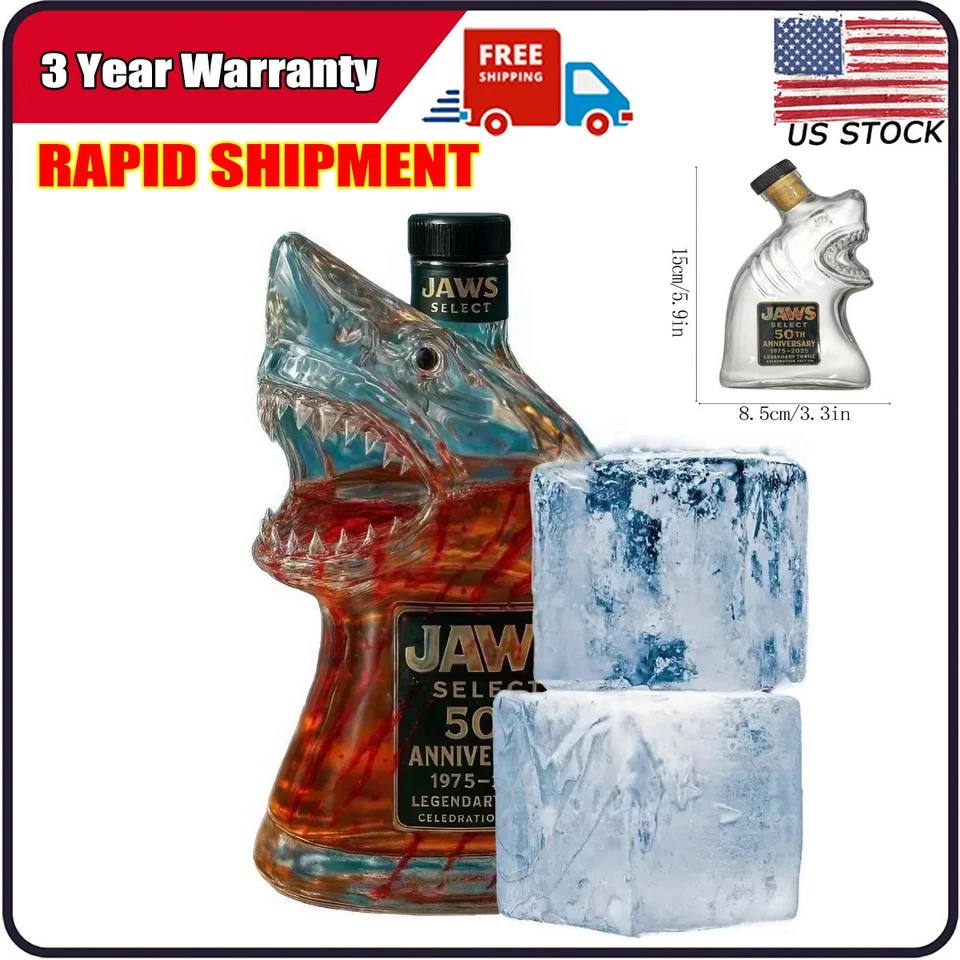 Botella de Whisky Jaws 50 Aniversario Única Transparente Edición Limitada Regalos Foto 1 de 4
