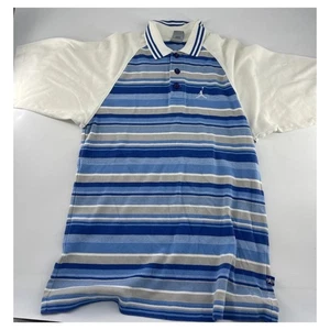 Vintage Air Jordan Shirt Mens Small Blue White Polo Golf Preppy Short Sleeve - Picture 1 of 8