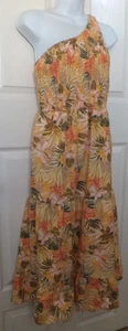 Time and Tru Stufen One Shoulder Tropical Floral Long Dress Size XL (16-18) - Bild 1 von 7