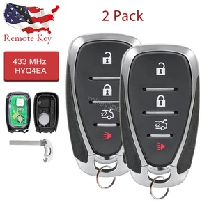 2 For 2016 2017 2018 Chevy Malibu 433MHz HYQ4EA Smart Keyless Remote Key Fob - Picture 1 of 6