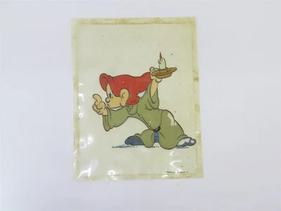Vintage Disney Animation Cel Dopey Snow White Signed Frances Dubin 7" x 5.5" - Image 1 of 4