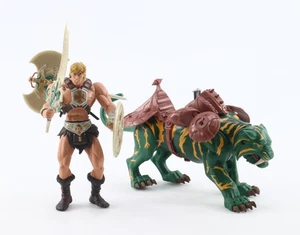 200X MOTU HE-MAN Masters Of The Universe 2001 Iron Cross Variant W/ Battle Cat - Picture 1 of 7