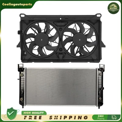 Radiator & Radiator Condenser Cooling Fan Kit For 2007-2014 Cadillac Escalade - Изображение 1 из 4