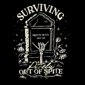 TORRID "Surviving Purely Out Of Spite" Gothic Relaxed Fit Rundhalsausschnitt T-Shirt Neu mit Etikett Größe 1X - Bild 1 von 7
