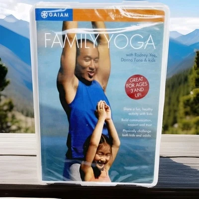 Yoga Exercises Gaiam Family Yoga Dvd Mind Body Health Ages 3 And Up New - Image 1 of 4
