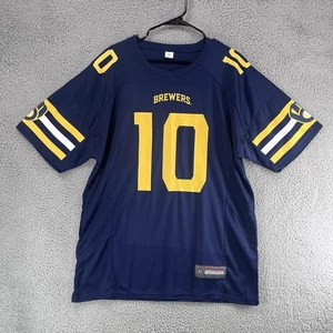 Milwaukee Brewers Sal Frelick Football Jersey XL American Family Jordan Love A4 - Picture 1 of 5