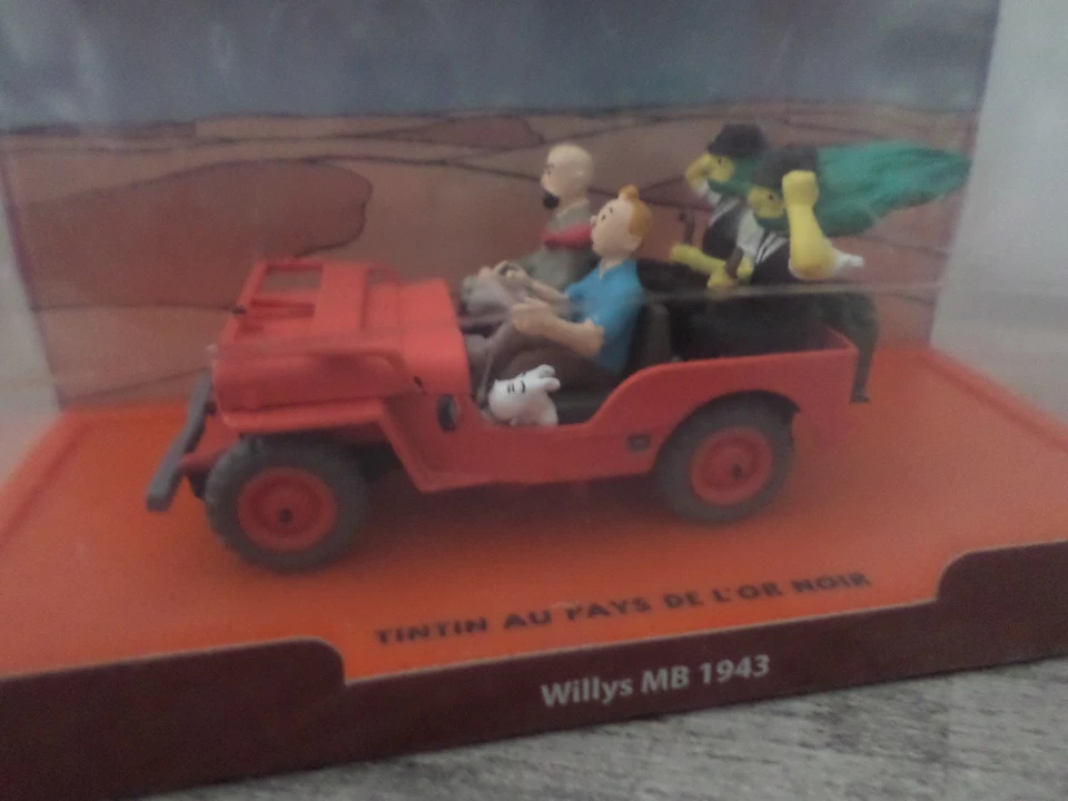 Voiture 1/43 Collection TINTIN : Jeep Willys MB 1943 l'Or noir - Photo 1/1