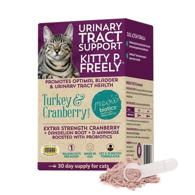 Meowbiotics Cat Urinary Supplement Cranberry Probiotics UTI Kidney Support 30... - Image 1 of 4