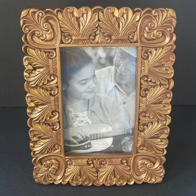 Wilton Industries Gold Ornate Champagne Crest VTG Photo Frame  4” X 6” NEW - Image 1 of 4
