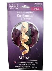 NEW CURLFORMERS Deluxe Hair Curling System Spiral Long Hair Up To 14" Set of 8