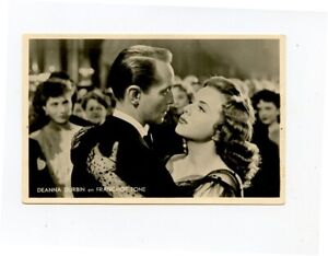 1940s Movie Film Star DEANNA DURBIN Franchot Tone vintage Dutch photo postcard