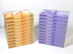 ［SEALED Lot of 20］SONY CDix CDiX II 64 74 Type II High Position Cassette Tapes - Zdjęcie 1 z 9