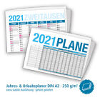 itenga Sparset Kalender Planer 2021 Jahresplaner + Urlaubsplaner DIN A2 gefalzt