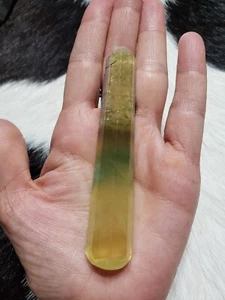 Yellow Multicolor Fluorite Wand Point  AAAA Quality - Picture 1 of 6