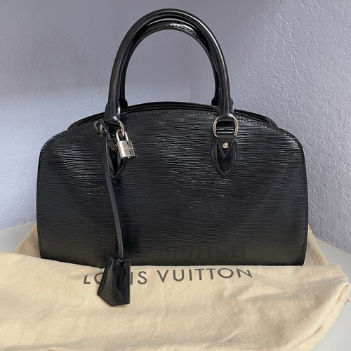 LOUIS VUITTON（LV） Borsa Louis Vuitton nera elettrica Epi Pont Neuf PM borsetta pelle testurizzata Epi
