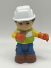 Fisher Price Little People Max Bendable Construction Worker Light Skin White Hat
