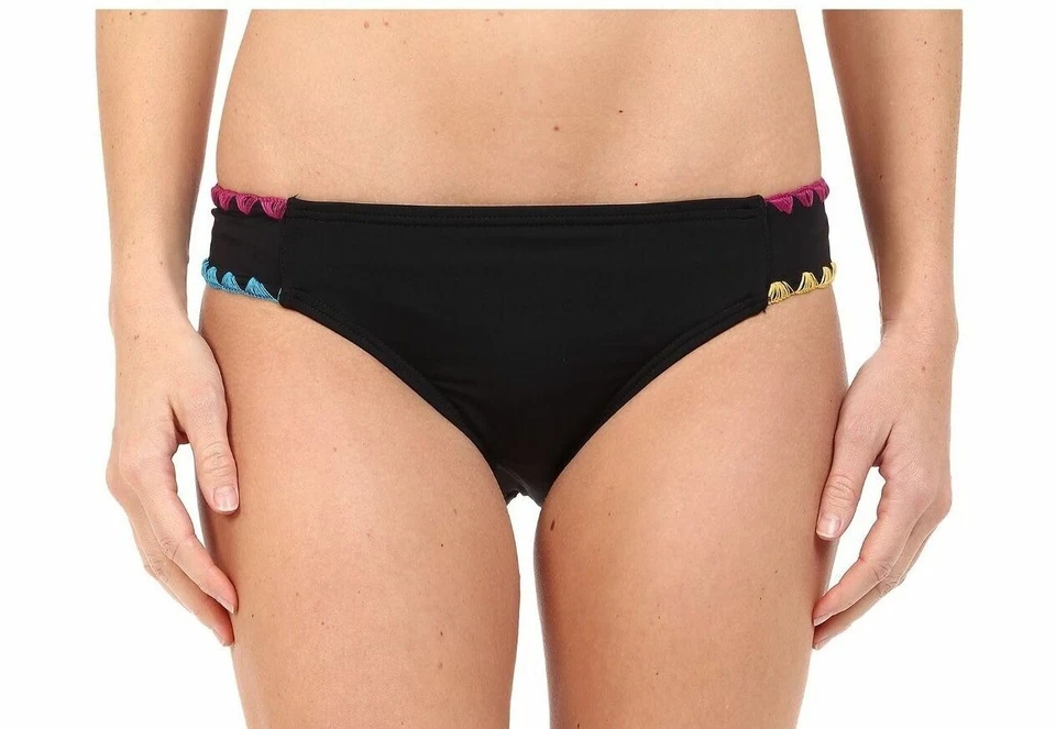 Braguita de bikini hipster negra talla pequeña Lucky Brand Night Dreamer Tab para mujer - Foto 1 de 1