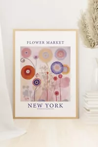 Impresión de mercado de flores, póster botánico de Nueva York impresión de arte de pared floral A3 A4 A5 - Imagen 1 de 5